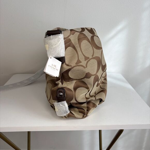 Coach- Brown & Tan 24cm Signature Duffle Purse - Picture 2 of 5